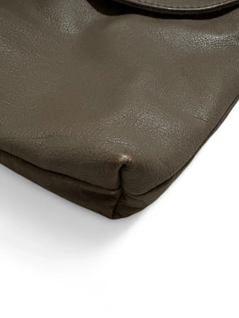 ELK The Label Leather Convertible Crossbody Bag in Grey with Tan Accent
